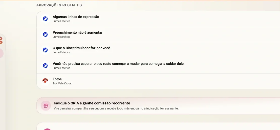 Painel do social media com a operação de todos os clientes e o convite do Modo Agência